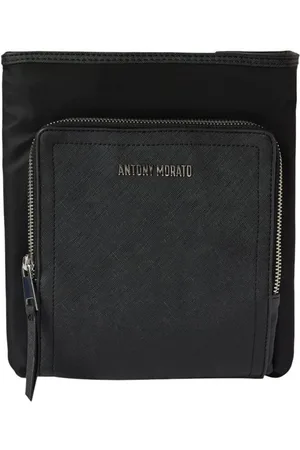 Antony Morato Schoudertas Hammered Faux Leather Black