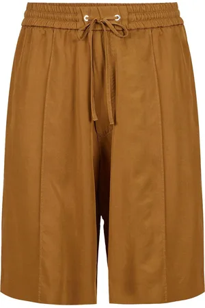 Iceberg Comfort fit oil-colored Bermuda shorts in Tencel with contrasting stripes