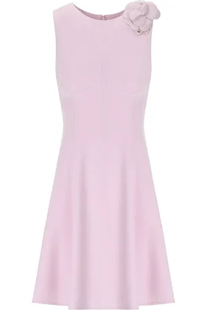 Elisabetta Franchi Quarzo Dress With Brooch Pink