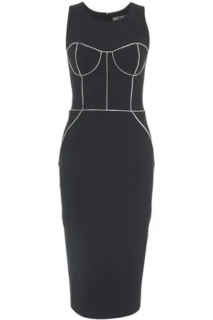Elisabetta Franchi Sheath dress with logo pendant
