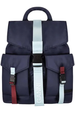 Ganni Tech Blue Backpack Blue