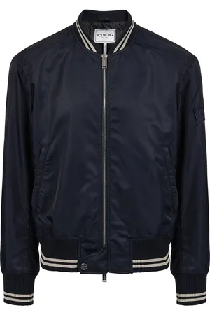 Iceberg Regular-fit blue jacket in recycled polyester with GRS certification