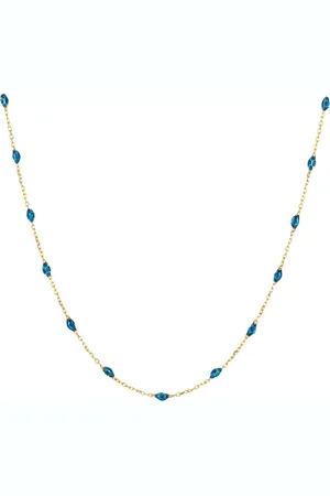 Blush Collier 3162YRB 14K Goud met blauwe resin tussenstukjes