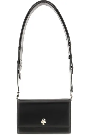 Alexander McQueen Black leather small Skull shoulder bag
