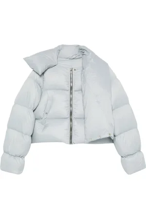 Rick Owens Funnel Neck Jkt Pale Blue