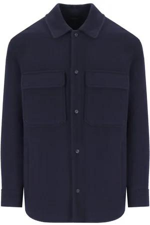 Emporio Armani Navy Blue Wool Jacket Blue