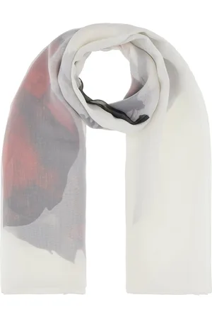 Alexander McQueen White silk scarf