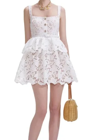 Self-Portrait Dresses White