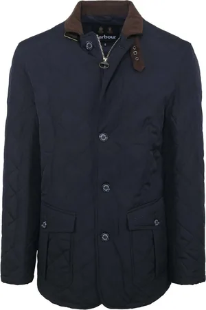 Barbour Veste matelassée Lutz navy Col montant 2 fentes arrière MQU0508 NY71 Homme