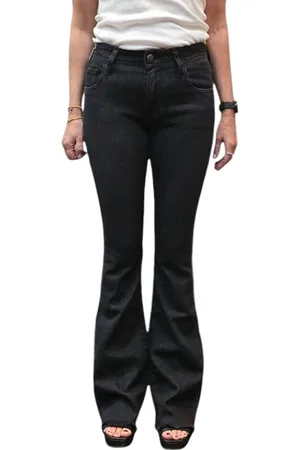 Jacob Cohen Jeans Butcut Noir délavé frangé bas femme Lux 4252 352F