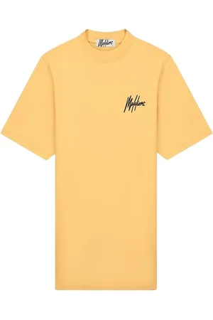Malelions Palms T-Shirt Dress - Peach/Black