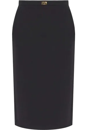 Elisabetta Franchi Black Skirt With Logo Black