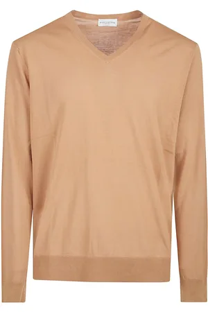 BALLANTYNE Plain Sweater Brown