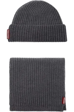 Dsquared2 Warmy Logo Tag Beanie And Scarf Set