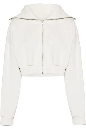 Entire Studios Cropped Full Zip Rice