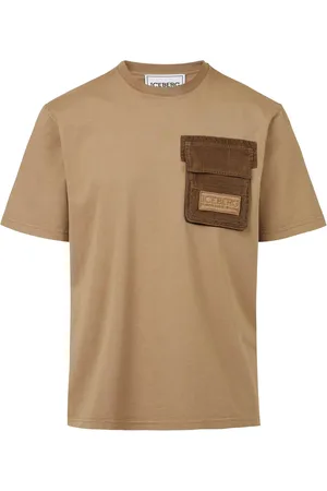 Iceberg Mud-colored regular-fit T-shirt in dyed cotton jersey