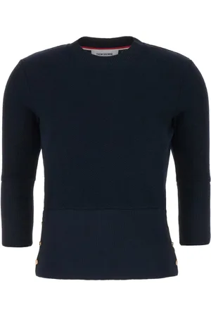 Thom Browne Navy blue wool sweater