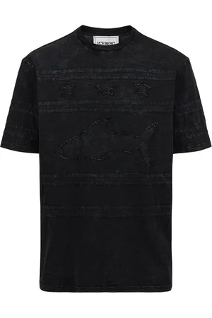 Iceberg Relaxed fit black T-shirt in dyed cotton jersey