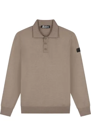 Malelions Men Knitted Long Sleeve Polo