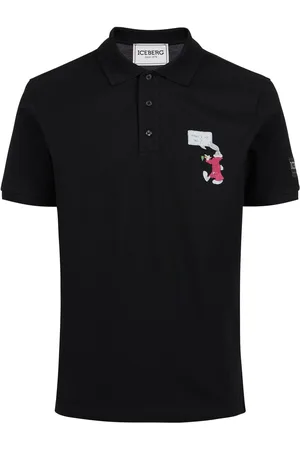 Iceberg Regular fit black piquet polo