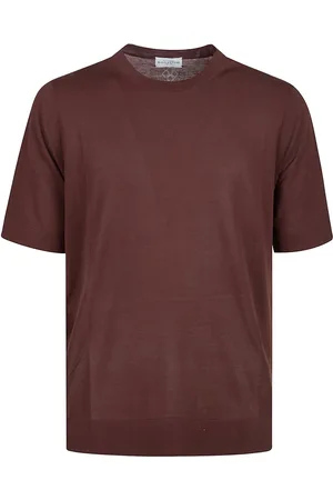 BALLANTYNE Plain T-shirt Brown
