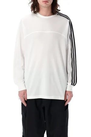 Y-3 3 Stripes L/S Tee Bianco