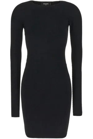 Dsquared2 Black viscose blend mini dress