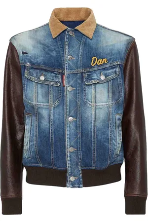 Dsquared2 Denim Leather Jacket