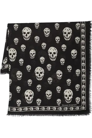 Alexander McQueen Printed wool scarf