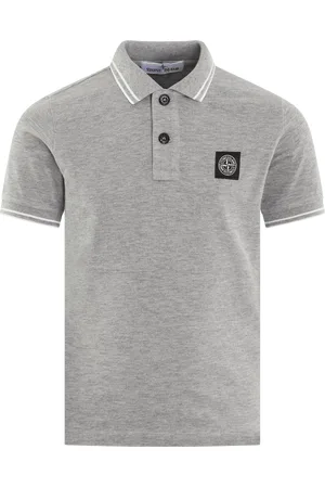 Stone Island Kids Compasslogo Polo Grijs
