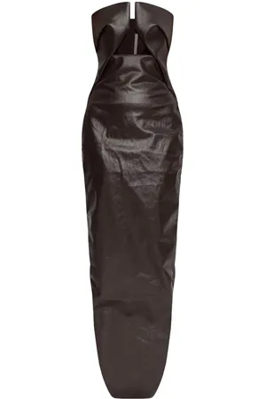 Rick Owens Denim Prong Gown Mahogany