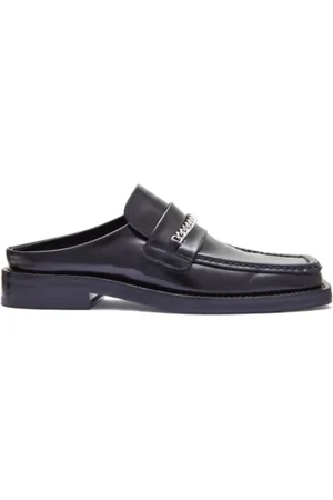 MARTINE ROSE W Square Toe Mule Black