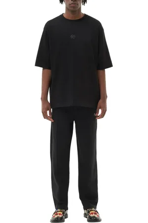 Filling pieces T-shirt Boxy Embroidered Black