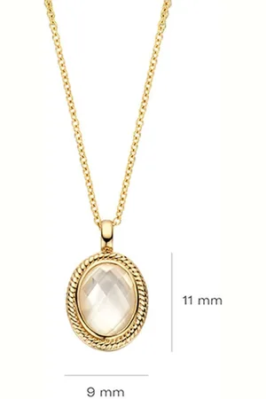 Blush Collier 3169YMQ 14k Geelgoud met Ovale Hanger MOP 42cm