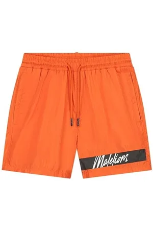 Malelions Captain Swim Shorts - Orange/Antra