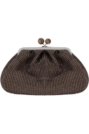 Max Mara Weekend Pasticcino Fortuna Medium Dark Brown Clutch Bag Brown