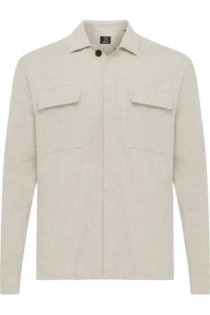 Genti Overshirt Linnen Stretch Beige