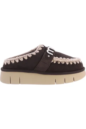 Mou Dames Bounce Clog Logo Mocha