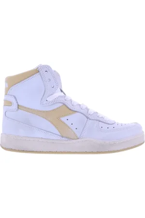 Diadora Dames Mi Basket Used White/Yellow