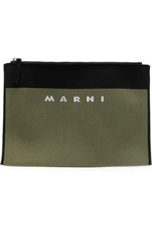 Marni Logo-embroidered Zip Clutch Bag