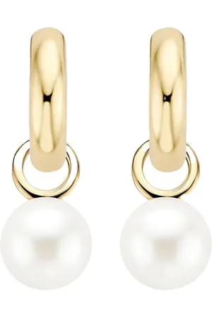 Blush 9023YPW Oorbelbedels 14 krt geelgoud met Swarovski parel