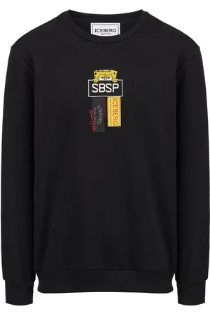 Iceberg Powder white crewneck sweatshirt in scuba fabric and logo