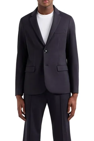 Emporio Armani Stitched Single Breasted Navy Blue