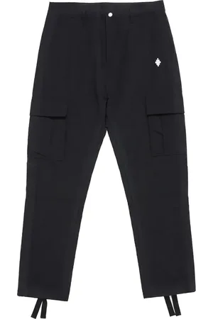 MARCELO BURLON Cross Nylon Cargo Pants Black White