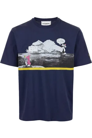 Iceberg Blue regular fit cotton jersey T-shirt with logo