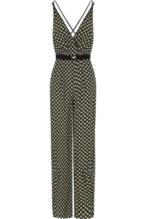 Elisabetta Franchi Nero Burro Patterned Jumpsuit Black