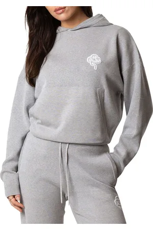 Quotrell Flo Knitted Hoodie | Grey Melee/white