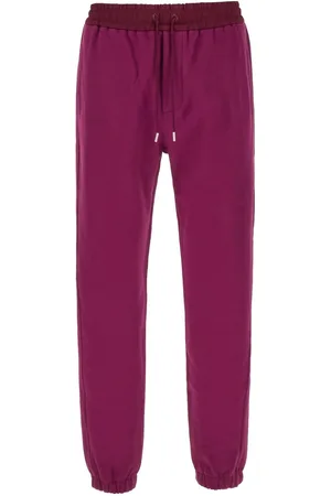 Saint Laurent Tyrian purple cotton joggers