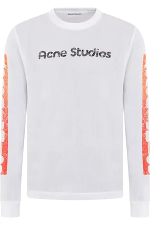 Acne Studios Heren Grafische Print Shirt Wit