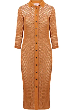 Iceberg Carrot knit polo neck dress